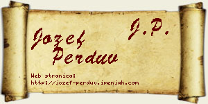 Jožef Perduv vizit kartica